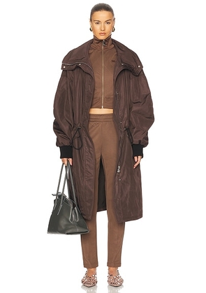 THE ATTICO Long Coat in Brown - Chocolate. Size 38 (also in ).