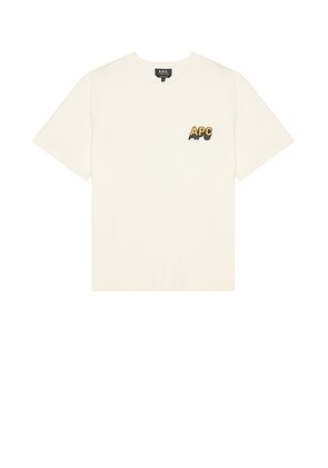 A.P.C. 70's T-Shirt in Ecru - Cream. Size L (also in ).