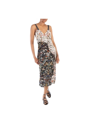 Burberry Ladies Sloane Floral Print Silk Slipdress