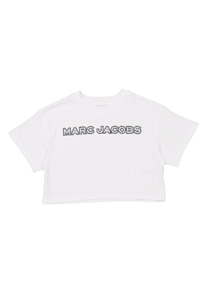 Little Marc Jacobs Kids Rhinestone-Logo Cropped T-Shirt