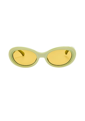 Dries Van Noten Oval Sunglasses in Grey  Silver  & Tobacco - Grey. Size all.