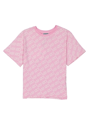 Kenzo Kids Monogram Short Sleeve Cotton Shirt