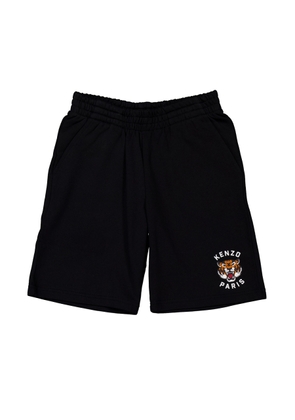 Kenzo Kids Bermuda Regular-Fit Logo Print Cotton Shorts