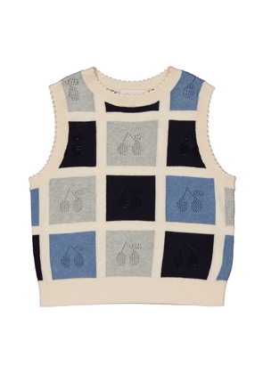Bonpoint Kids Cherry Cotton & Cashmere Knit Vest