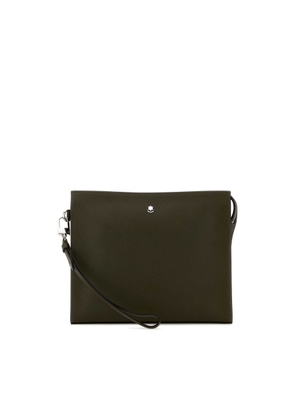 Montblanc Olive Green Leather Sartorial Clutch