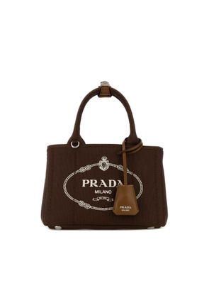 Prada Brown Canvas Mini Prada Jardiniere Re Handbag