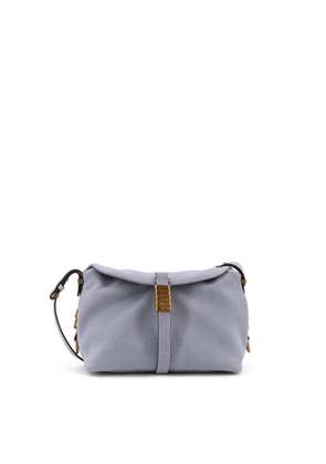 Pinko Suede Shoulder Bag With Metal Logo Detail