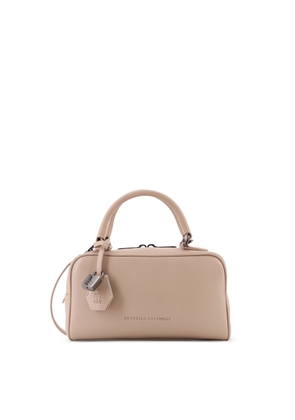 Brunello Cucinelli Boston Explorer Small Leather Crossbody Bag