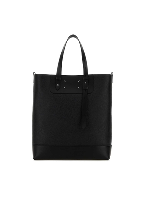 Maison Margiela Black Leather Vertical Shopping Bag