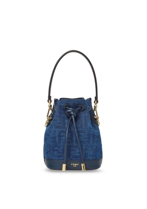 Fendi Mon Tresor Ff Flocked Denim Crossbody Bag