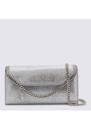 Stella Mccartney Silver Faux Leather Continental Wallet Crossbody Bag