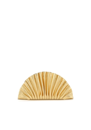 Cult Gaia Gold Leather Mini Nala Clutch