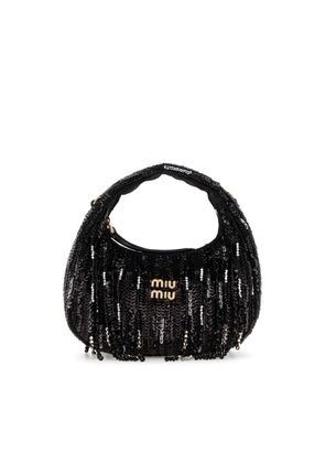 Miu Miu Embellished Fabric Handbag