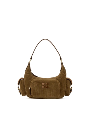 Miu Miu Biscuit Corduroy Pocket Shoulder Bag