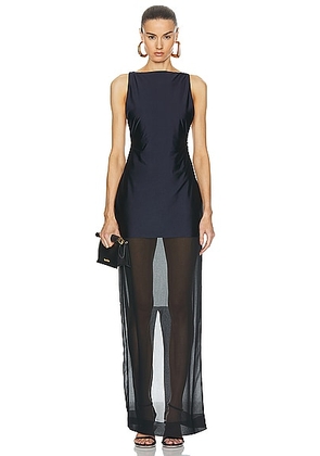 JACQUEMUS La Robe Banista in Dark Navy - Navy. Size 36 (also in ).