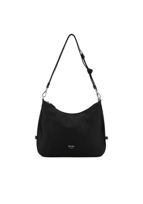 Black Leather Large Prada Fold Shopping Bag