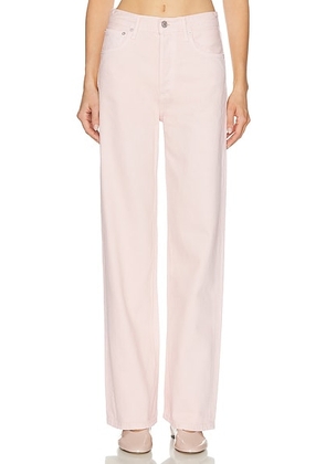 AGOLDE Ren High Rise Wide Leg Jeans in Foundation - Blush. Size 24 (also in 25, 26, 27, 28, 29, 30, 31, 32, 33, 34).