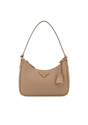 Beige Leather Prada Re-Edition 2005 Shoulder Bag