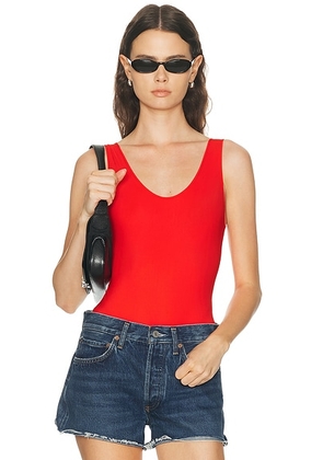 AGOLDE Tora Bodysuit in Vermilion - Red. Size L (also in M, S, XL, XS).
