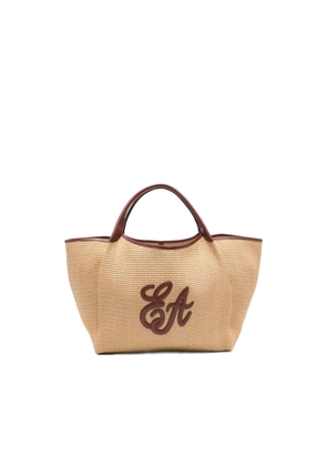 Emporio Armani Large Straw Tote Bag