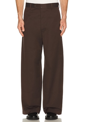 COMME des GARCONS HOMME Wide Leg Trousers in Dark Brown - Chocolate. Size L (also in ).