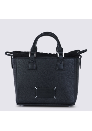 Maison Margiela Black Leather 5Ac Horizontal Satchel