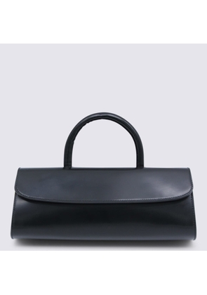 By Far Black Mini Longa Semi Patent Leather Top Handle Bag
