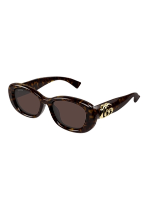 Gucci Brown Oval Ladies Sunglasses GG1829SK 002 53