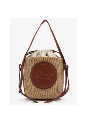 ChloÃ© Small Horse Medal Bag Made Of Natural Fibers - Women