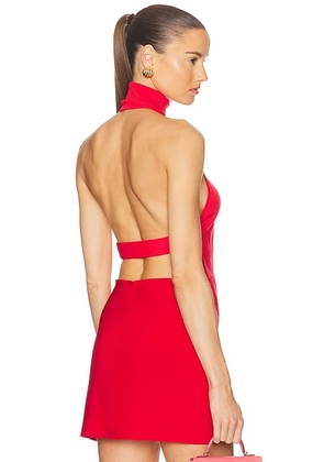 Cult Gaia Wake Knit Top in Lollipop - Red. Size L (also in ).