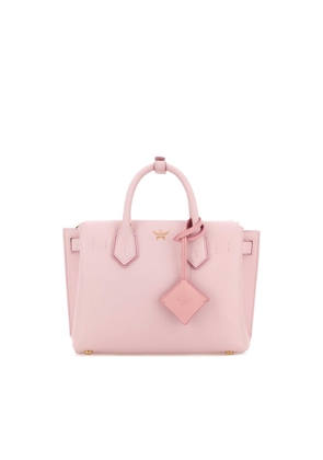 Mcm Light Pink Leather Small Milla Handbag