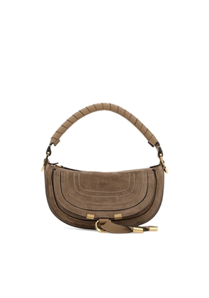 Chloé Cappuccino Suede Mini Marcie Shoulder Bag