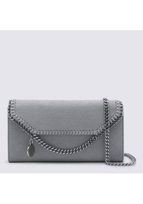 Stella Mccartney Light Grey Faux Leather Continental Wallet Crossbody Bag
