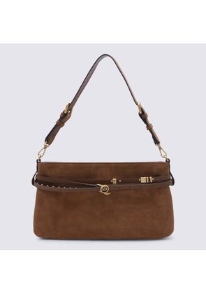 Pinko Brown Suede Belt Classic Shoulder Bag