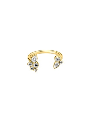 ISA GRUTMAN Bubbles Open Ring in Yellow Gold - Metallic Gold. Size 6 (also in 7).