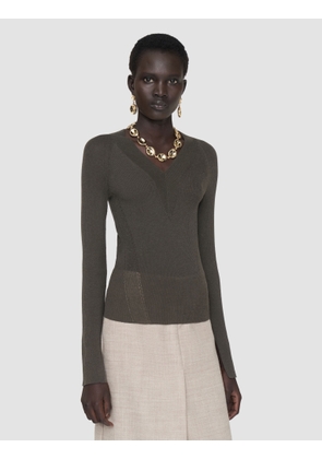 Harti Linen Blend Knit Top - M