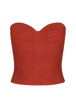 Andres Otalora Morenita Embroidered Linen Top - Moda Operandi