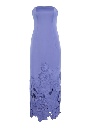 Leo Lin Rayna Floral-Appliquéd Cutout Crepe Maxi Dress - Moda Operandi