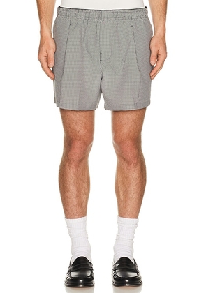 Our Legacy Boxer Trunk in Breeze Check - Black. Size 48 (also in 50, 52).