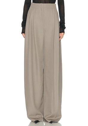 Mugler High Waist Wide Leg Trouser in Grey - Grey. Size 34 (also in 36, 38, 40, 42).