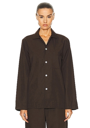 Tekla Long Sleeve Shirt in Coffee - Chocolate. Size XS (also in ).