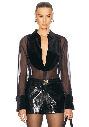 Retrofete Liana Blouse in Black - Black. Size S (also in ).