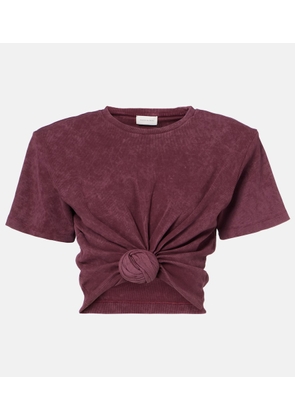Magda Butrym Cropped cotton-blend T-shirt