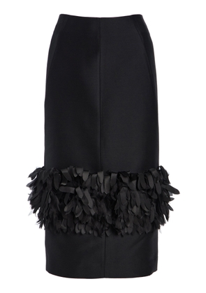 Toteme Petal-Detailed Wool-Silk Midi Skirt - Moda Operandi