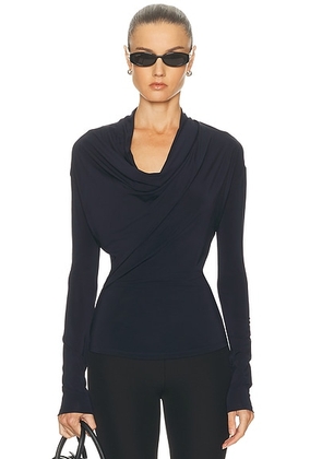 TOVE Fina Jersey Top in Navy - Navy. Size 42 (also in ).