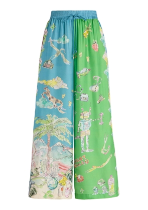 ALÉMAIS Daria Silk Wide-Leg Pants - Moda Operandi