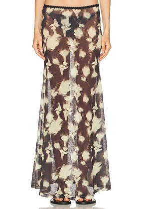 SIEDRES Siny Skirt in Multi - Brown. Size S (also in XS).