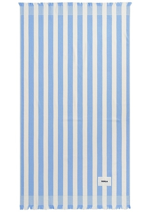Tekla Beach Towel in Moro Stripes - Blue. Size all.