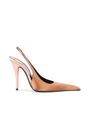 Saint Laurent Deroche Slingback Pump in Cappuccino & Cappuccin - Brown. Size 39.5 (also in ).