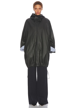 The Row Cassandre Leather Coat in Black - Black. Size 0 (also in 2).